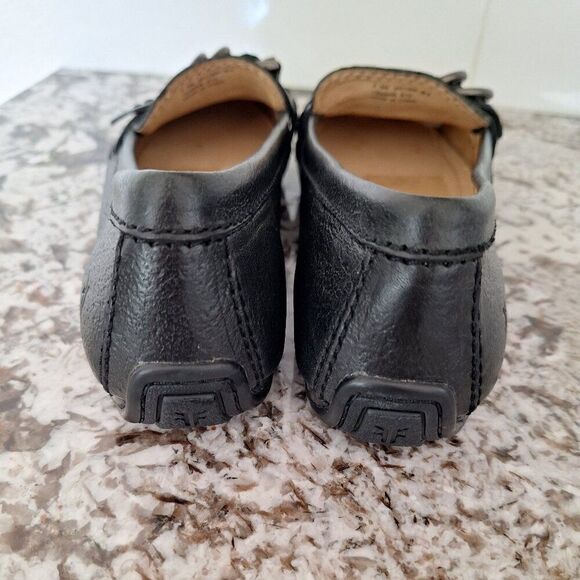 Frye Black Driver Leather Loafers size 6.5 M - Picture 4 of 10